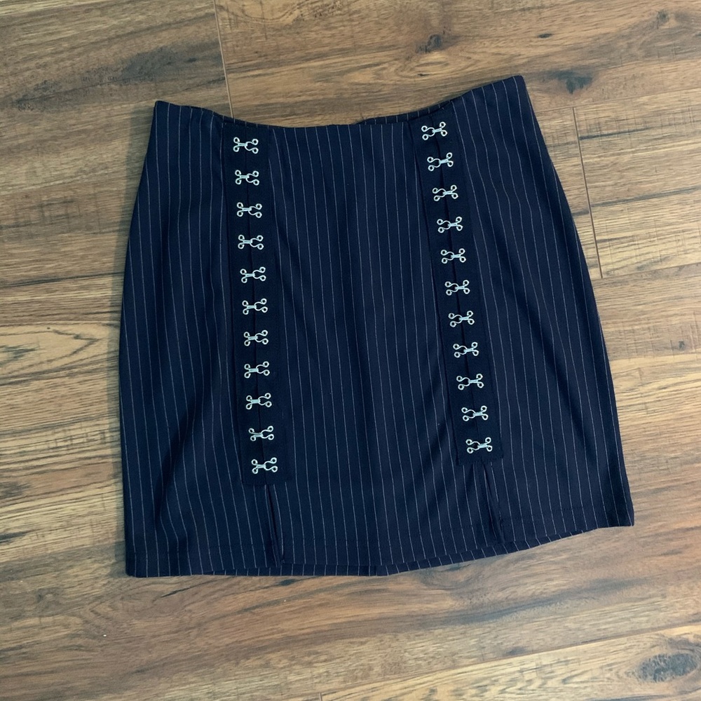 Eggie Pin-Striped Mini skirt